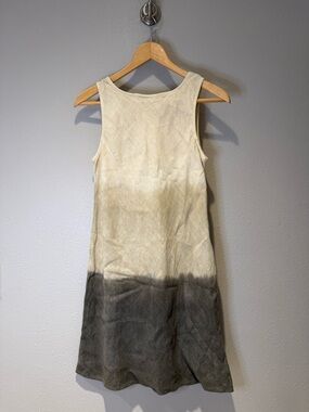 Carole Little Neutral Ombre Linen Sleeveless Shift Mini Dress Size 4